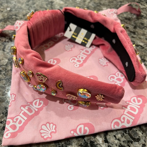 LELE SADOUGHI X BARBIE NWT HEADBAND LIMITED EDITION PINK HEART CRYSTAL & RAINBOW - Picture 8 of 9